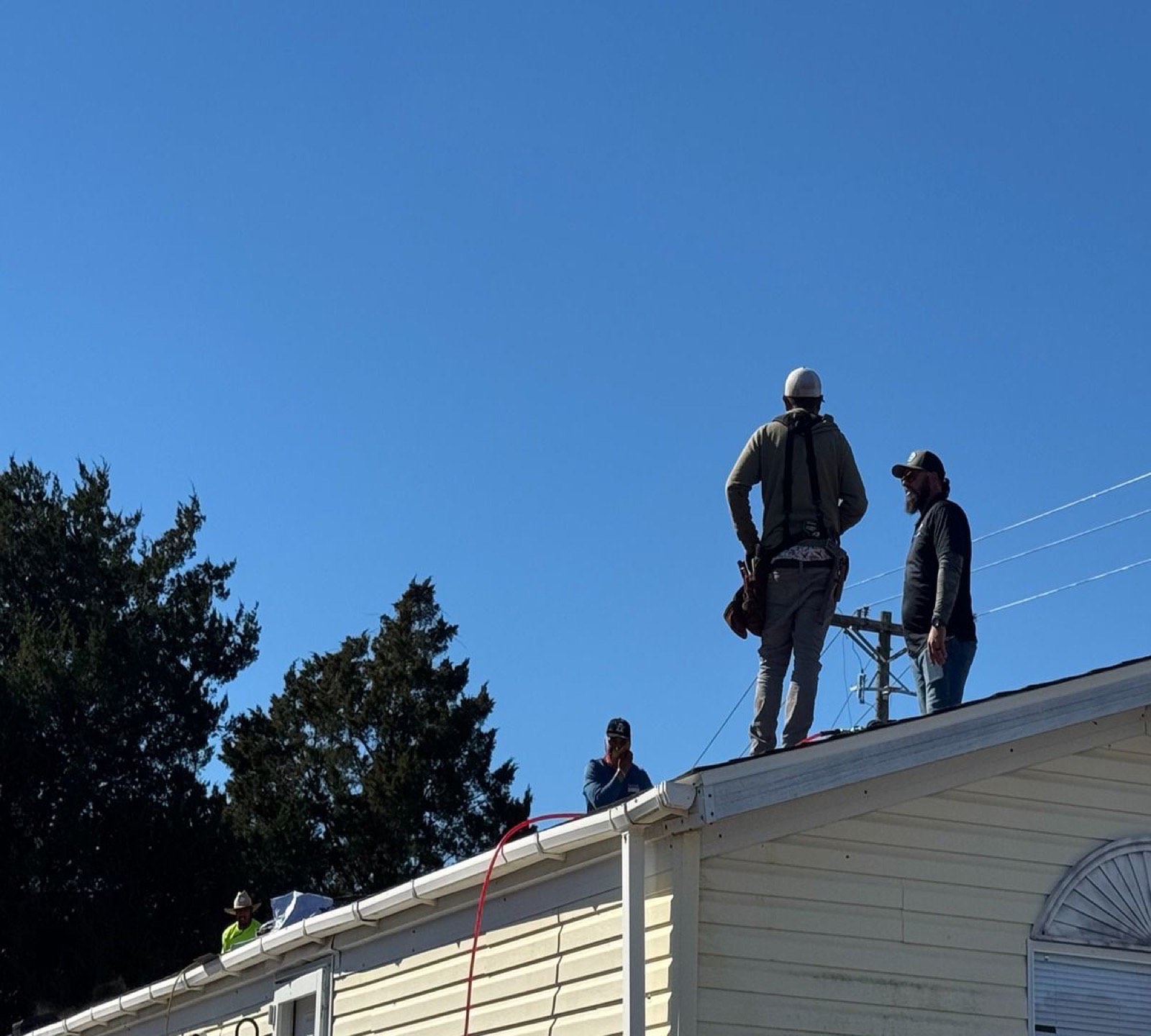 Seamless gutter installation on a Jacksonville, NC property