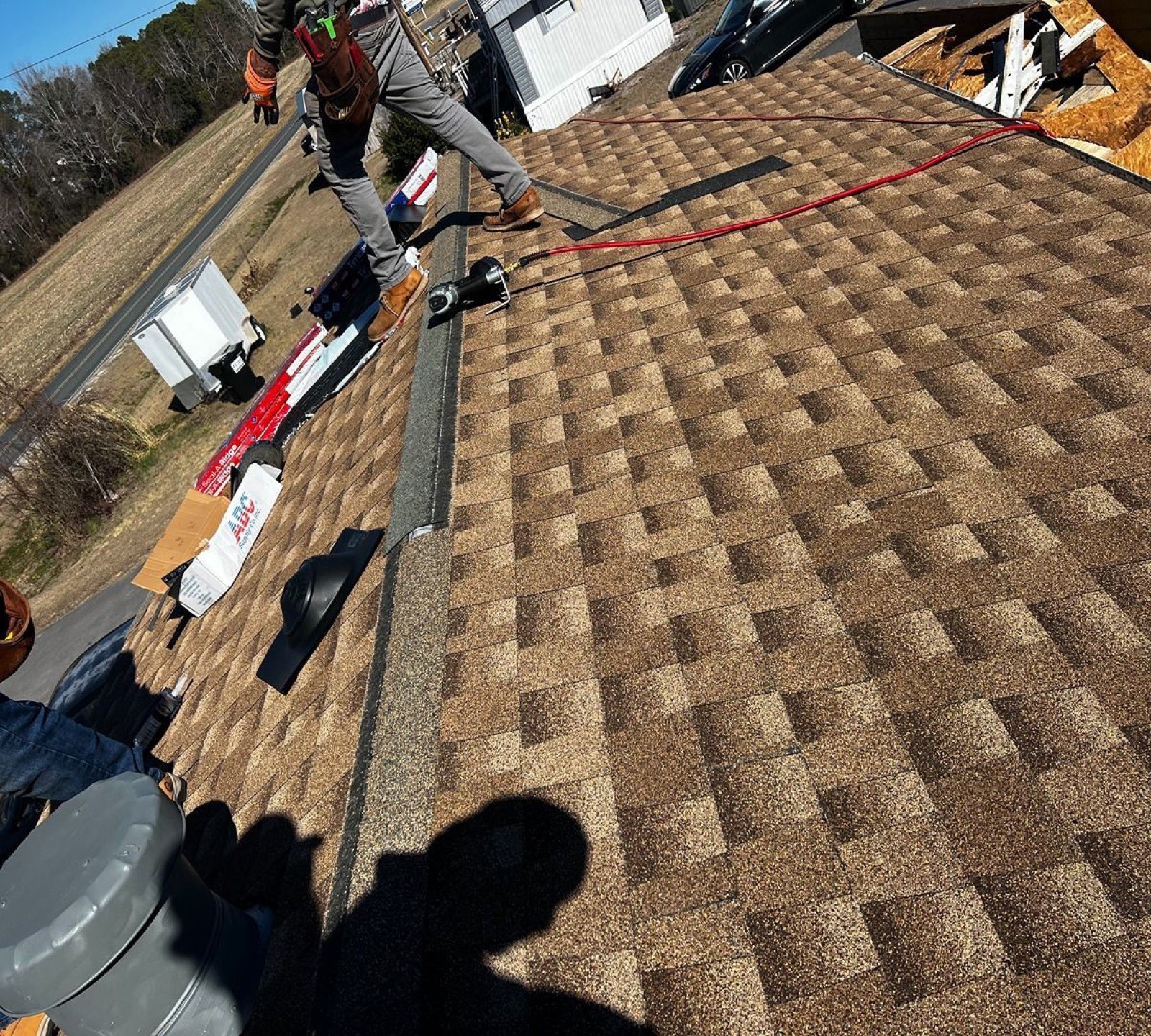 Commercial flat roof project by Rayze Roofing in Onslow County